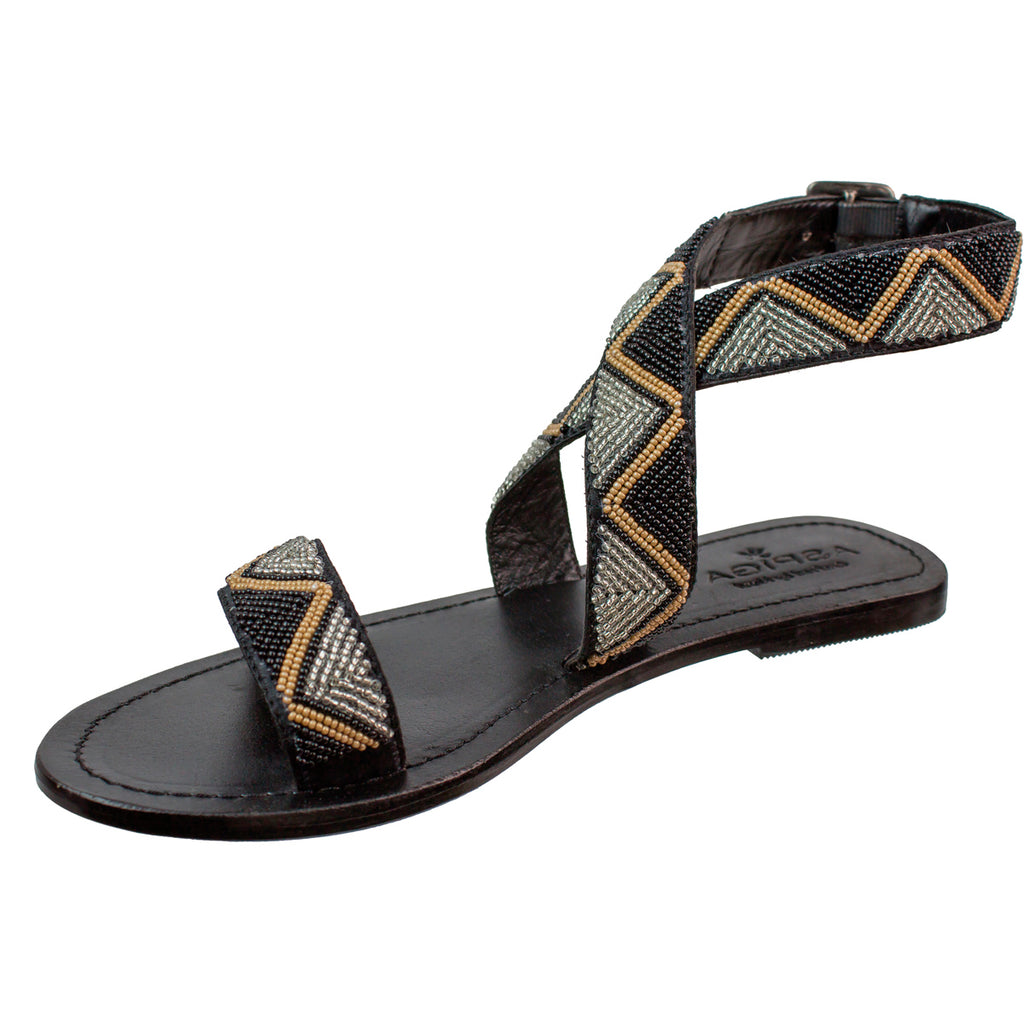 Chanclas Mujer Chahana Flat Sandal Aspiga Negro 1