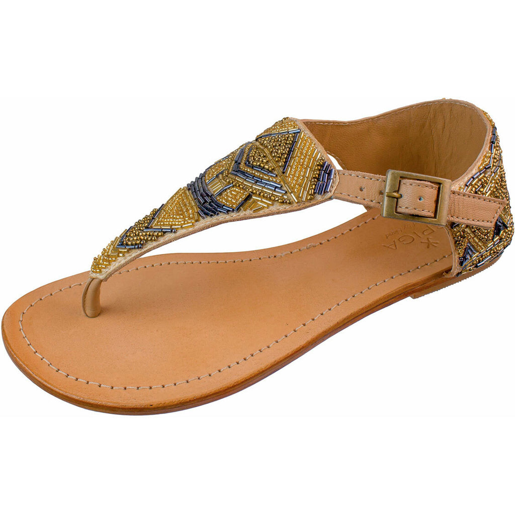 Chanclas Mujer Charlotte Flat Sandal Aspiga Oro 1