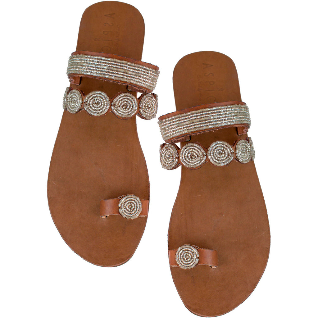 Chanclas Mujer Mabha Flat Sandal Aspiga Plata 2