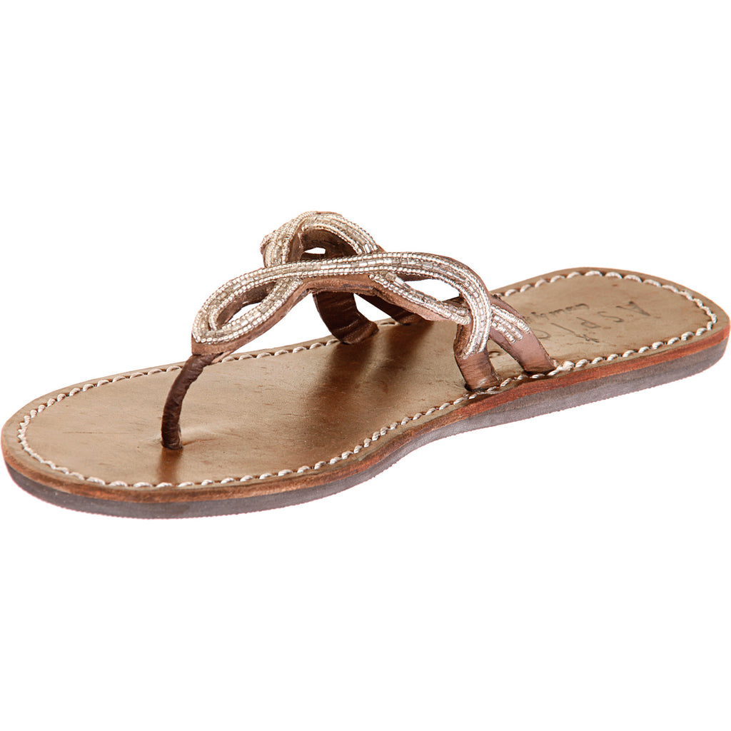 Chanclas Mujer Zanzibar Flat Sandal Aspiga Plata 1