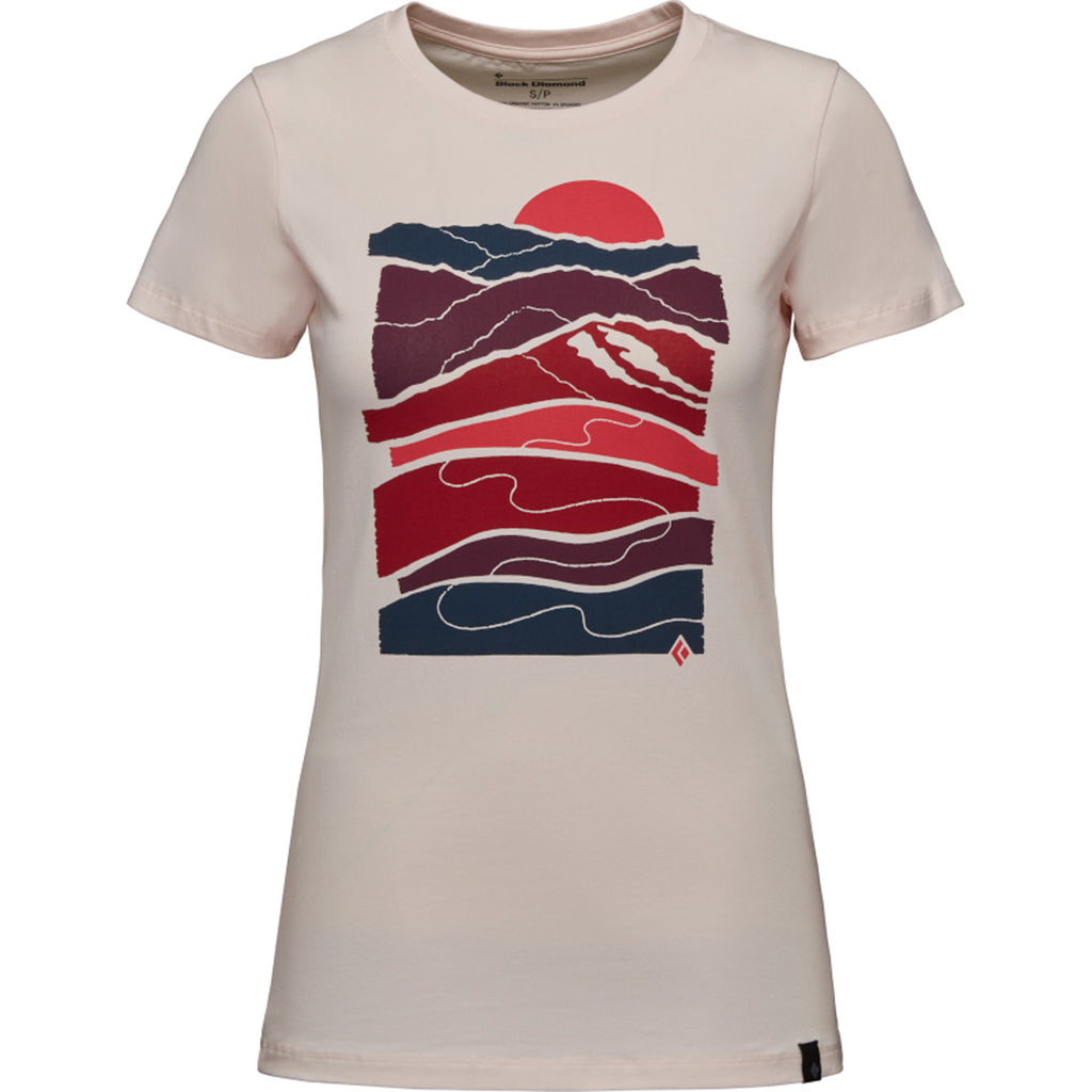 Camiseta Mujer W Leveled Landscape Ss Tee Black Diamond Rosa 1