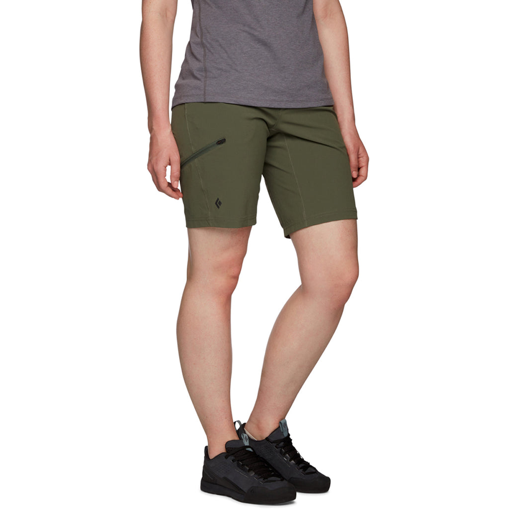 Pantalón Corto Mujer W Valley Shorts Black Diamond Verde 1