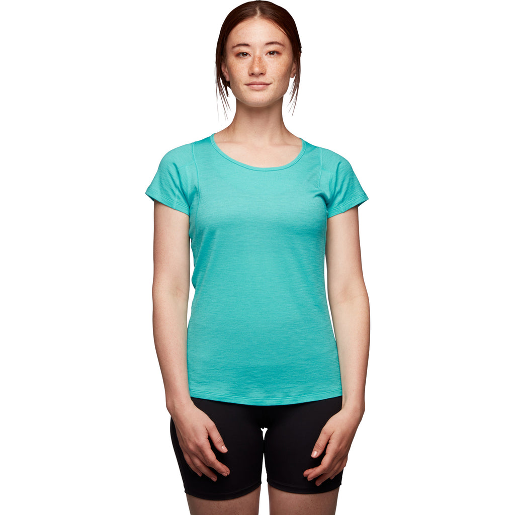 Camiseta Mujer W Rhythm Tee Black Diamond Verde 1