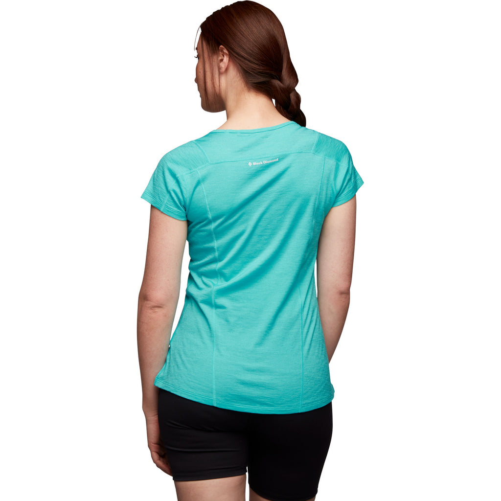 Camiseta Mujer W Rhythm Tee Black Diamond Verde 2