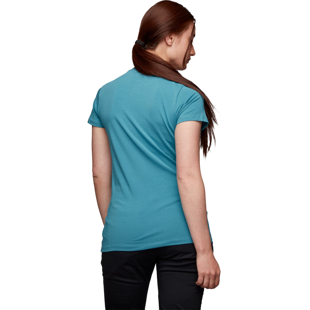 Camiseta Mujer W Big Wall Ss Tee Black Diamond Azul 2