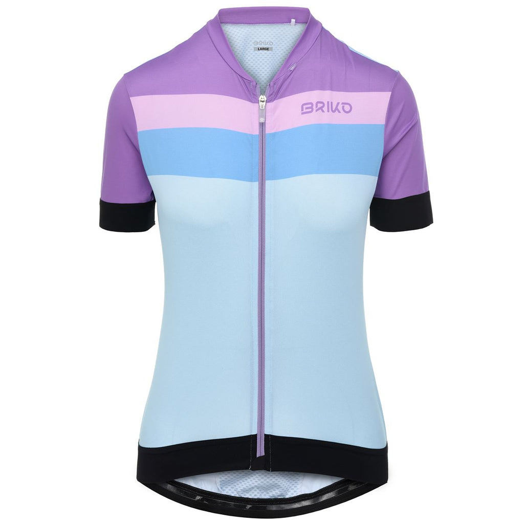 Maillot Ciclismo Mujer Jerseyka Stripe Lady Jersey Briko Azul 1