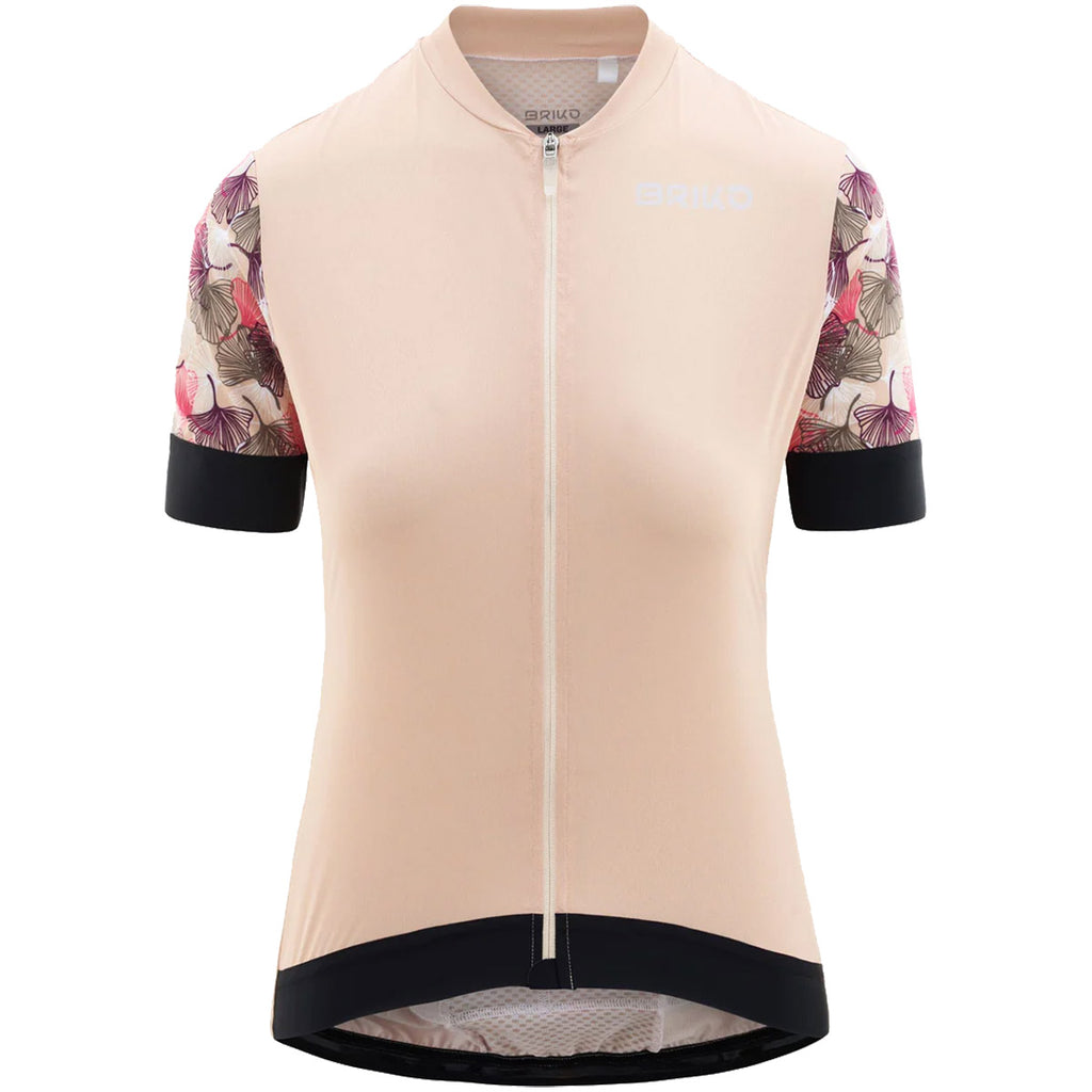 Maillot Ciclismo Mujer Jerseyka Bloom Lady Jersey Briko Marrón 1