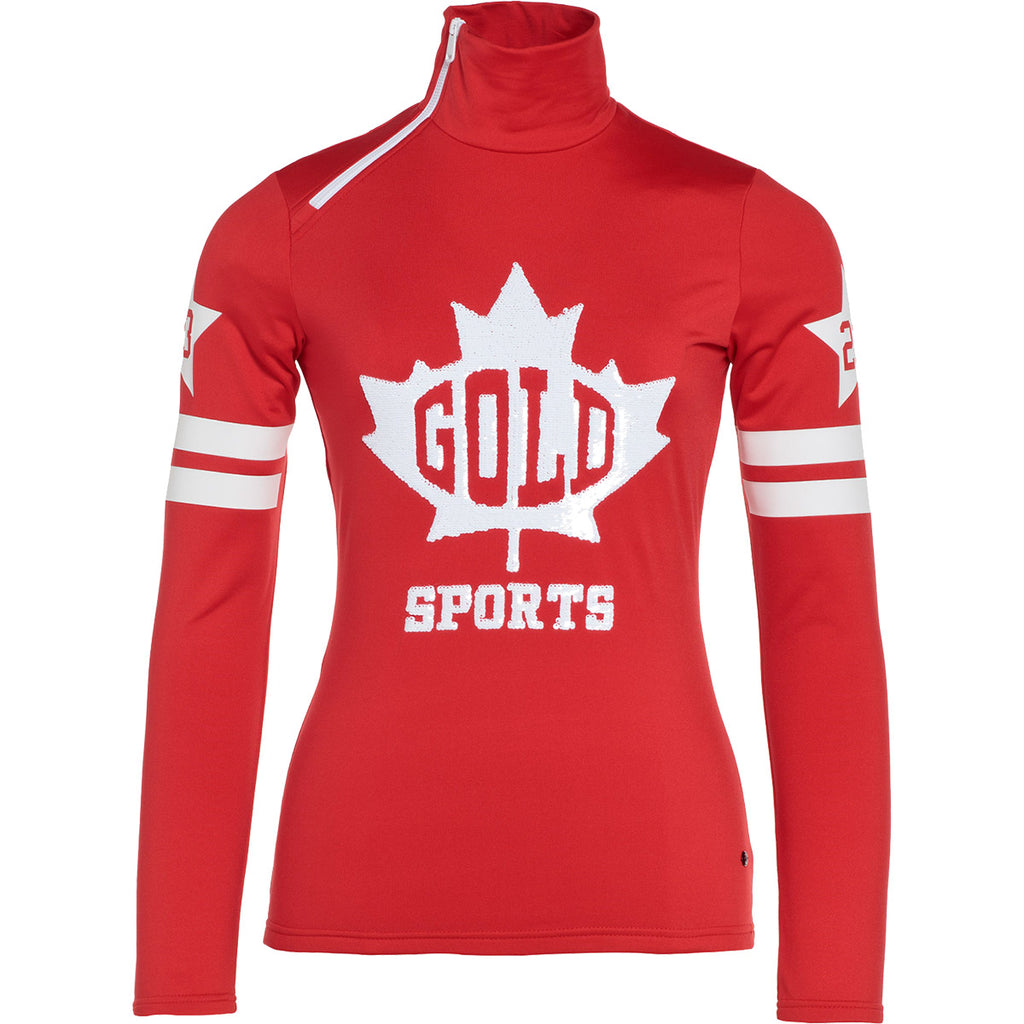 Ropa Térmica Mujer Maple Leaf Ski Pully Goldbergh Rojo 1