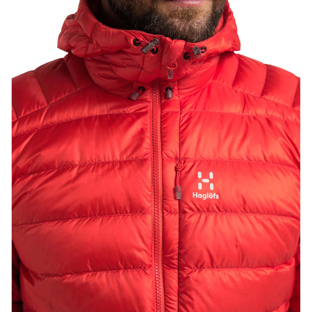 Chaqueta Hombre Roc Down Hood Men Haglöfs Rojo 10