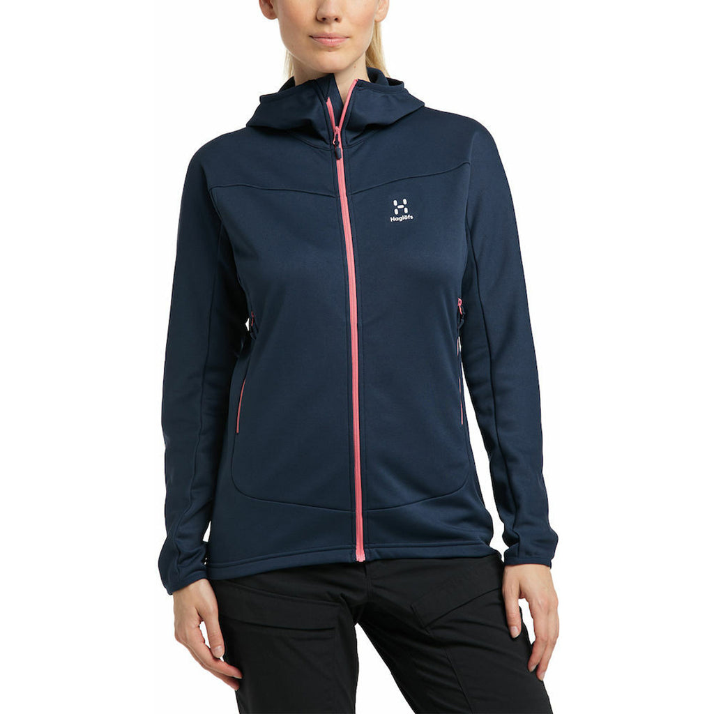 Polar Mujer Frost Mid Hood Womenhood Women Haglöfs Azul 3