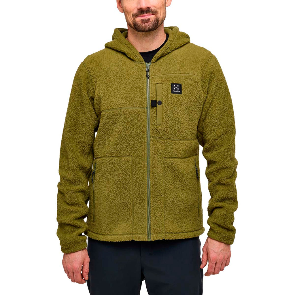 Polar Hombre Malung Pile Hood Men Haglöfs Verde 3