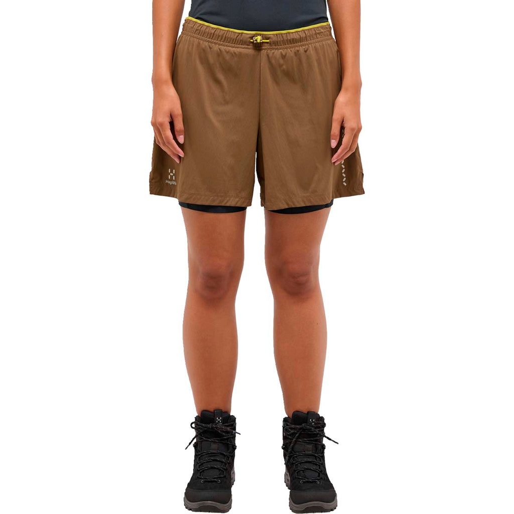 Pantalón Corto Mujer L.I.M Tempo Trail 2-In-1 Short Haglöfs Marrón 3