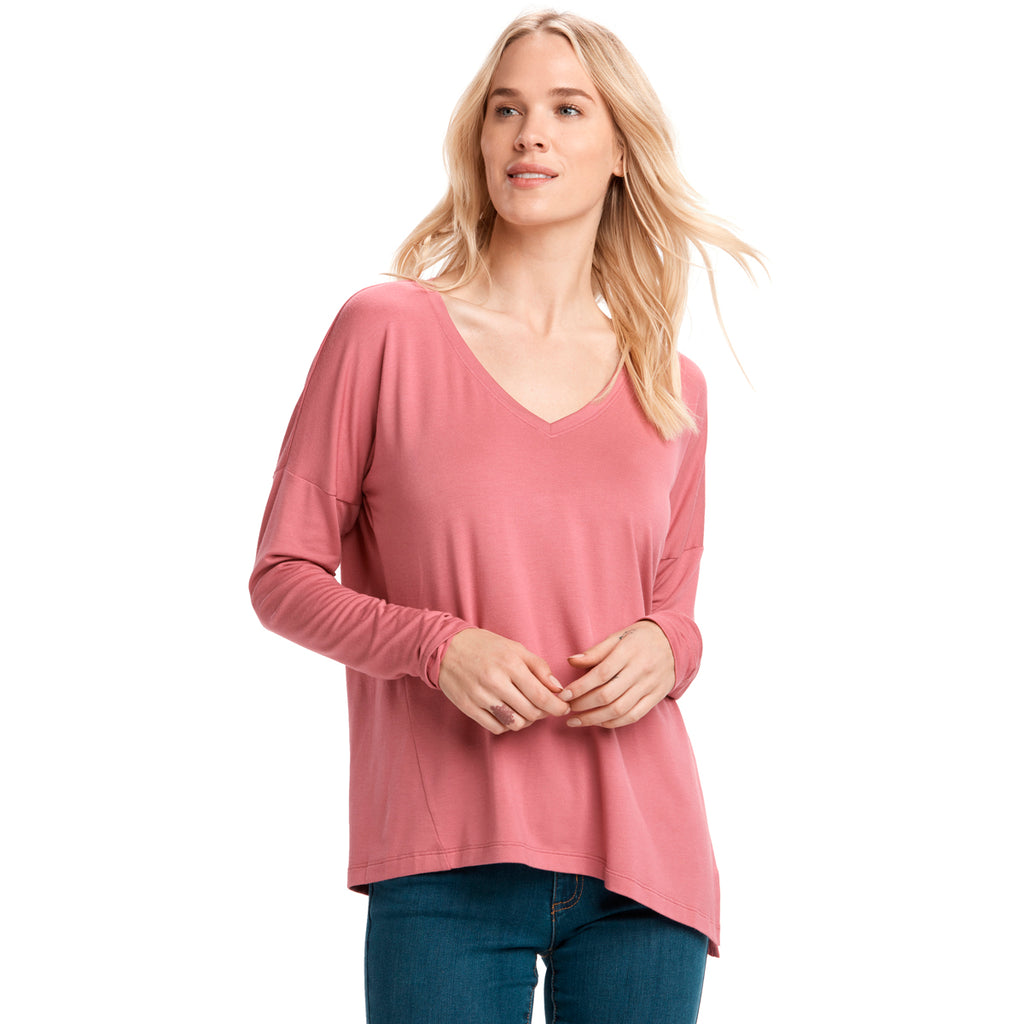 Camiseta Mujer Agda Long Sleeves Lole Rosa 3