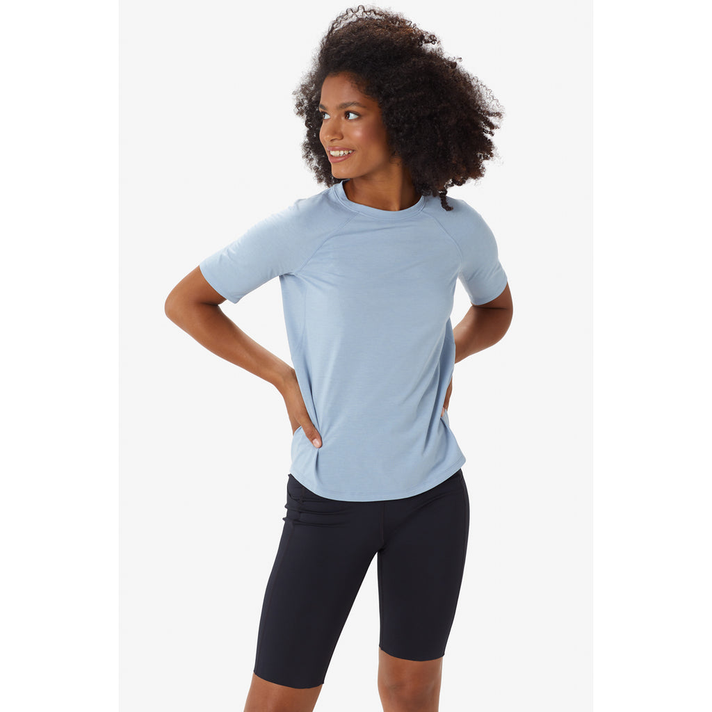 Camiseta Mujer Performance Wool  Short Sleeve Lole Azul 4