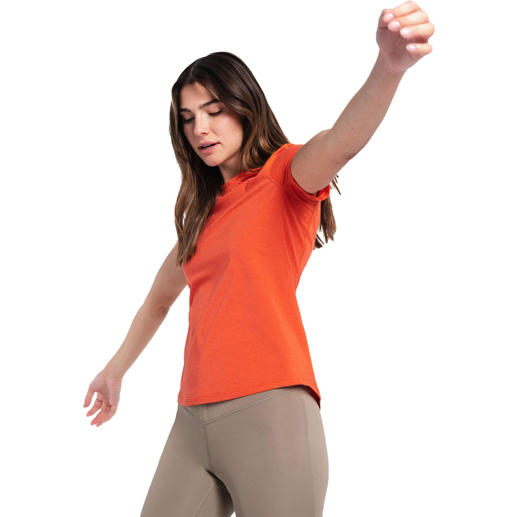 Camiseta Mujer Performance Wool Short Sleeve Lole Naranja 5