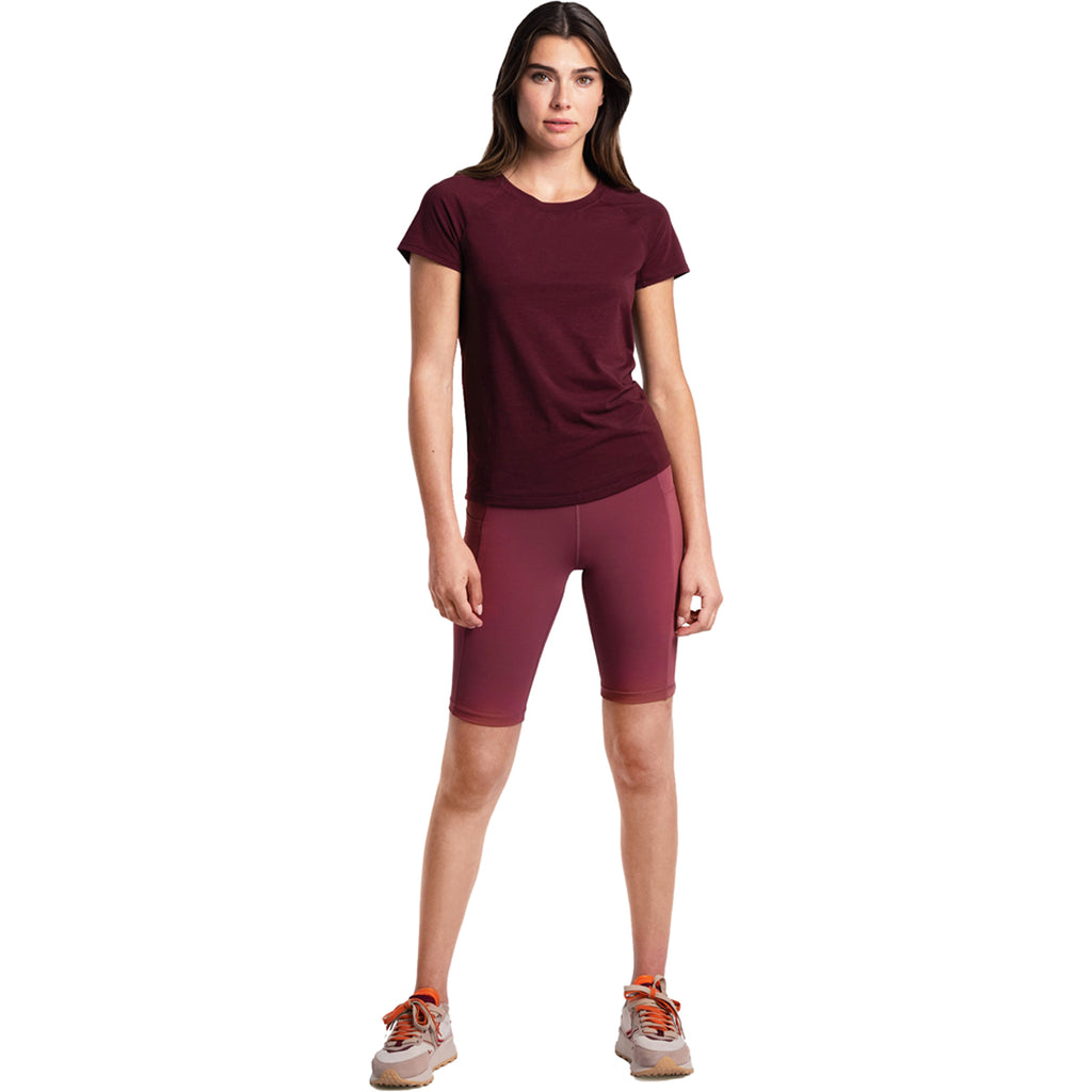 Camiseta Mujer Performance Wool Short Sleeve Lole Rojo 2