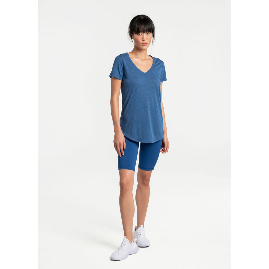 Camiseta Mujer Everyday V-Neck Short Sleeve Lole Azul 4