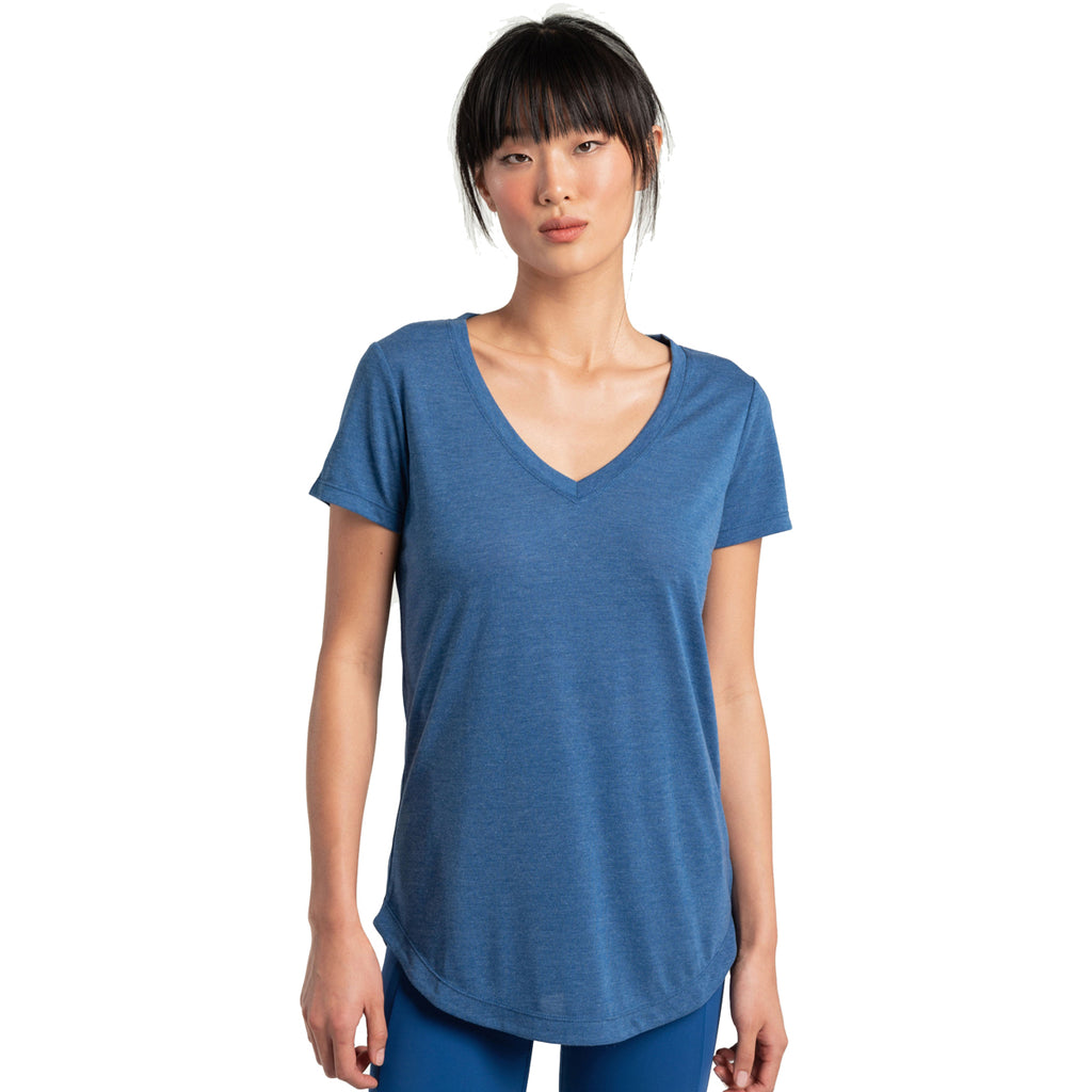 Camiseta Mujer Everyday V-Neck Short Sleeve Lole Azul 1