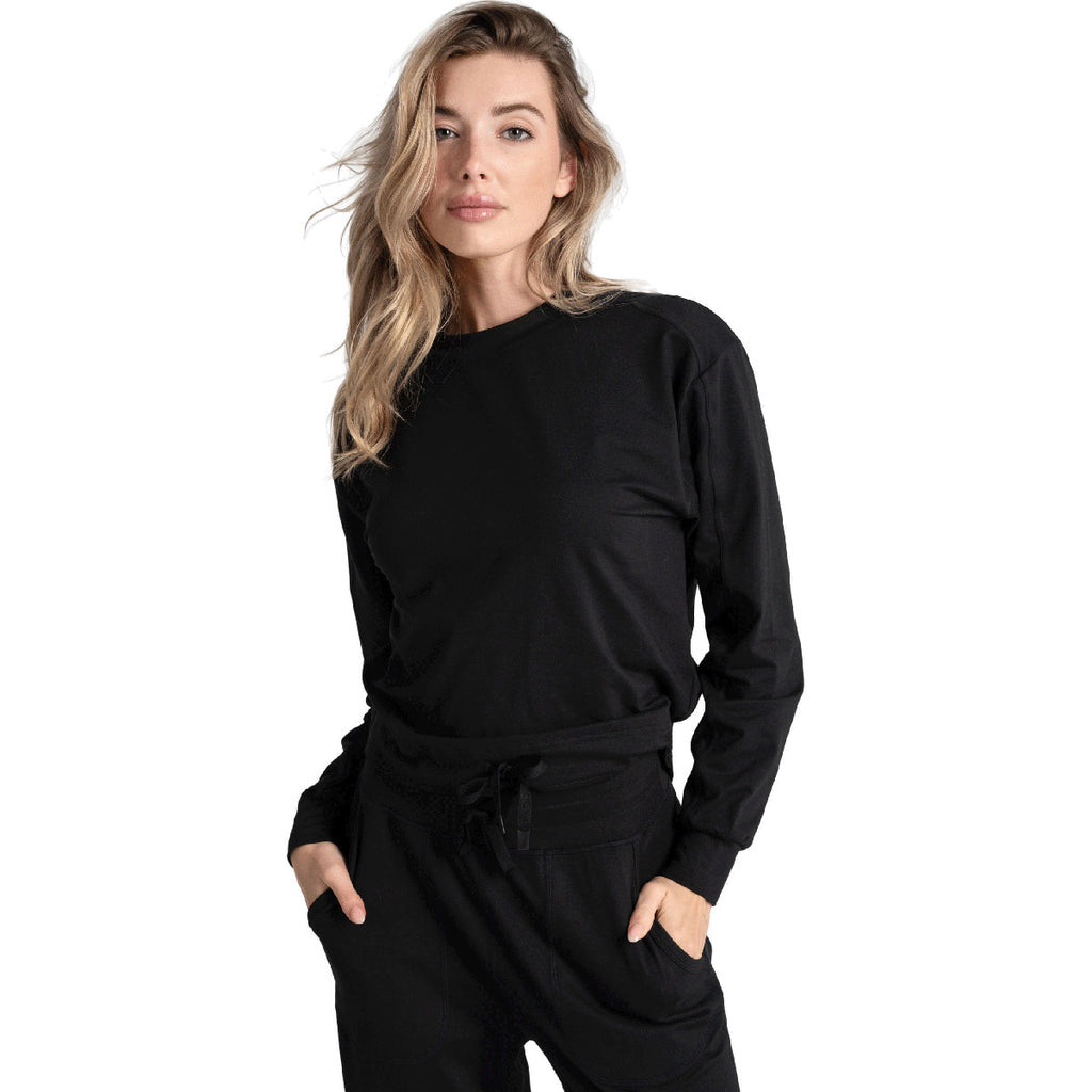 Sudadera Mujer Om Tech Crew Neck Lole Negro 1