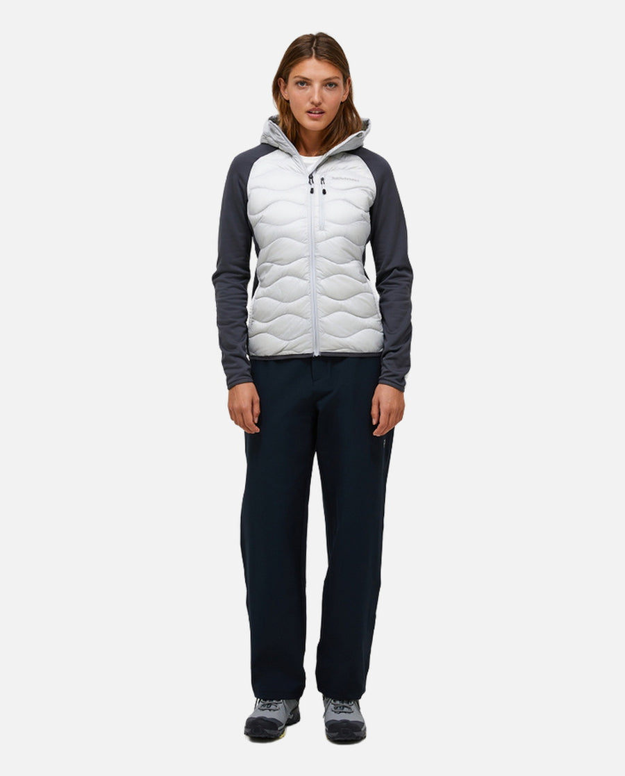 Chaqueta Mujer W Helium Hybrid Down Hood Jkt  Blanco
