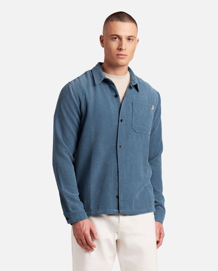 Camisa Hombre M Cane Outdoor Shirt Azul