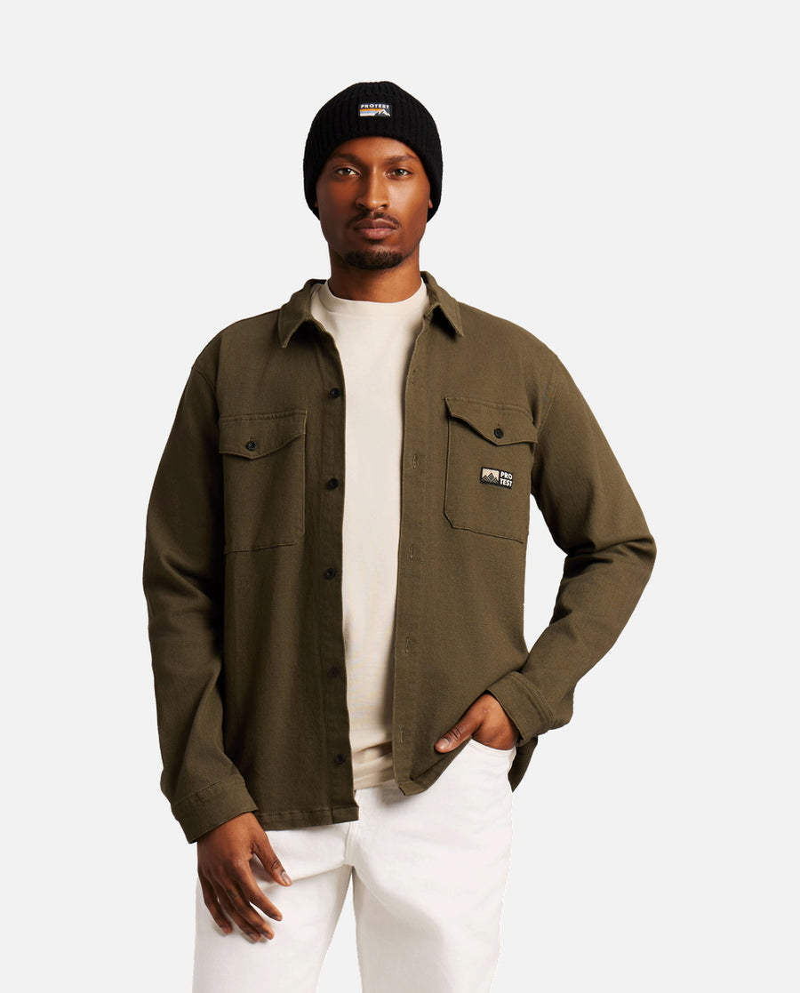 Camisa Hombre M Lombard Outdoor Shirt Verde