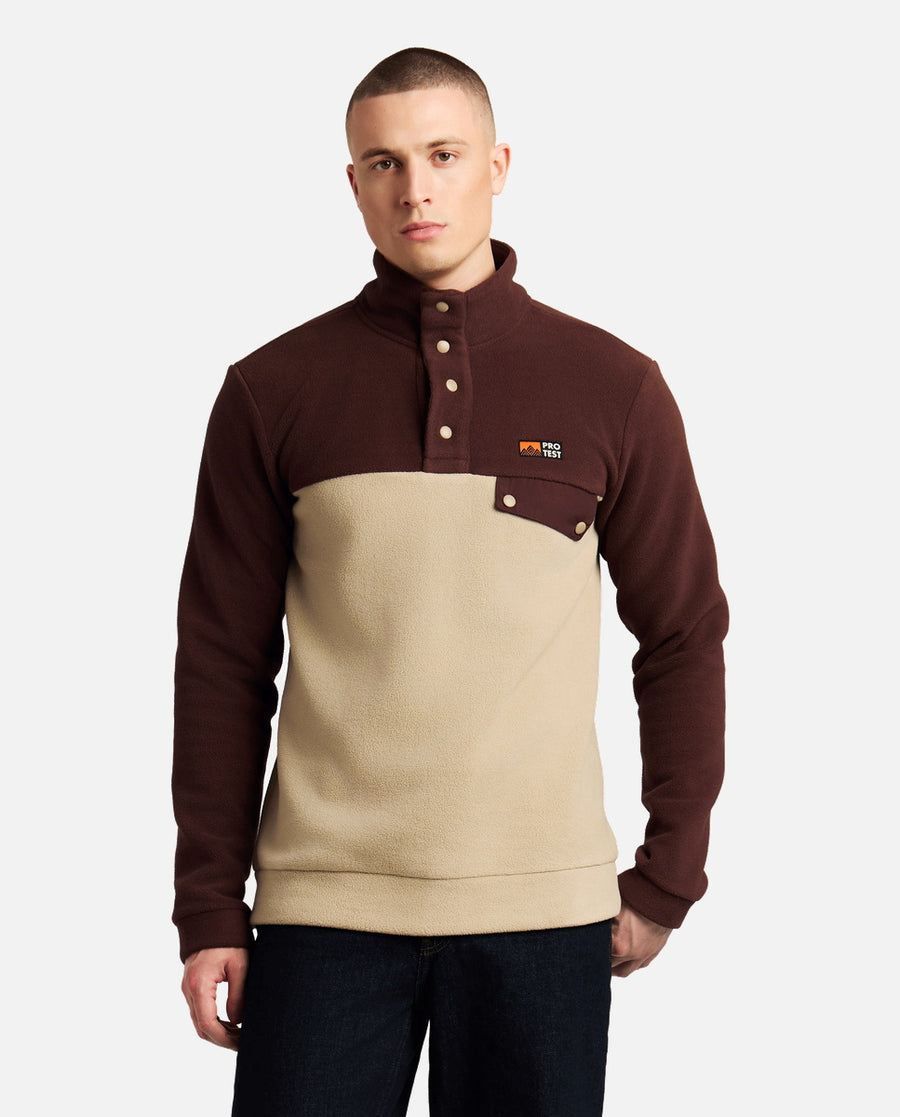 Sudadera Hombre M Wigland Outdoor 1/4 Butt Top Marrón