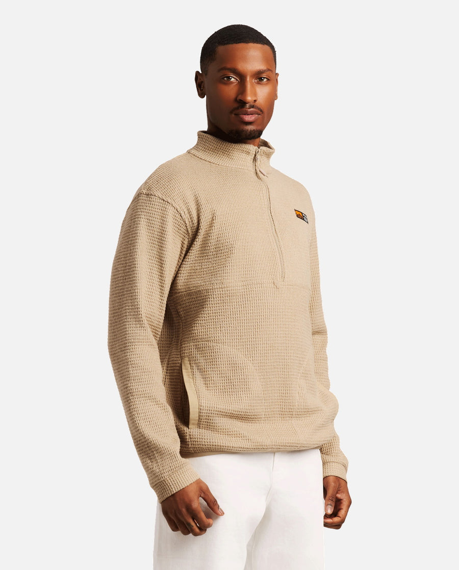 Sudadera Hombre M Alive Outdoor 1/4 Zip Top Marrón