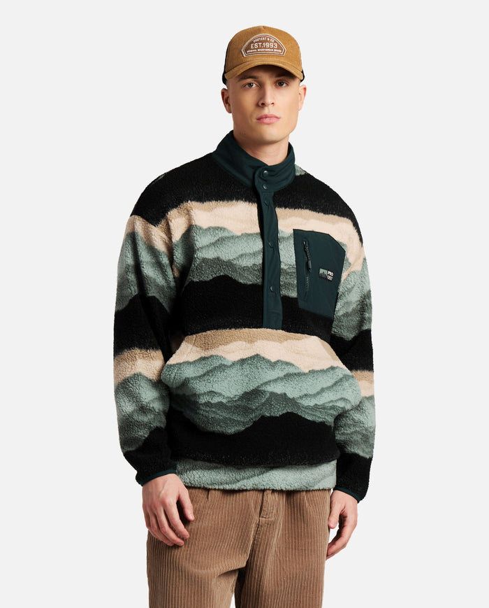 Sudadera Hombre M Browser Outdoor 1/4 Butt Top Protest Verde
