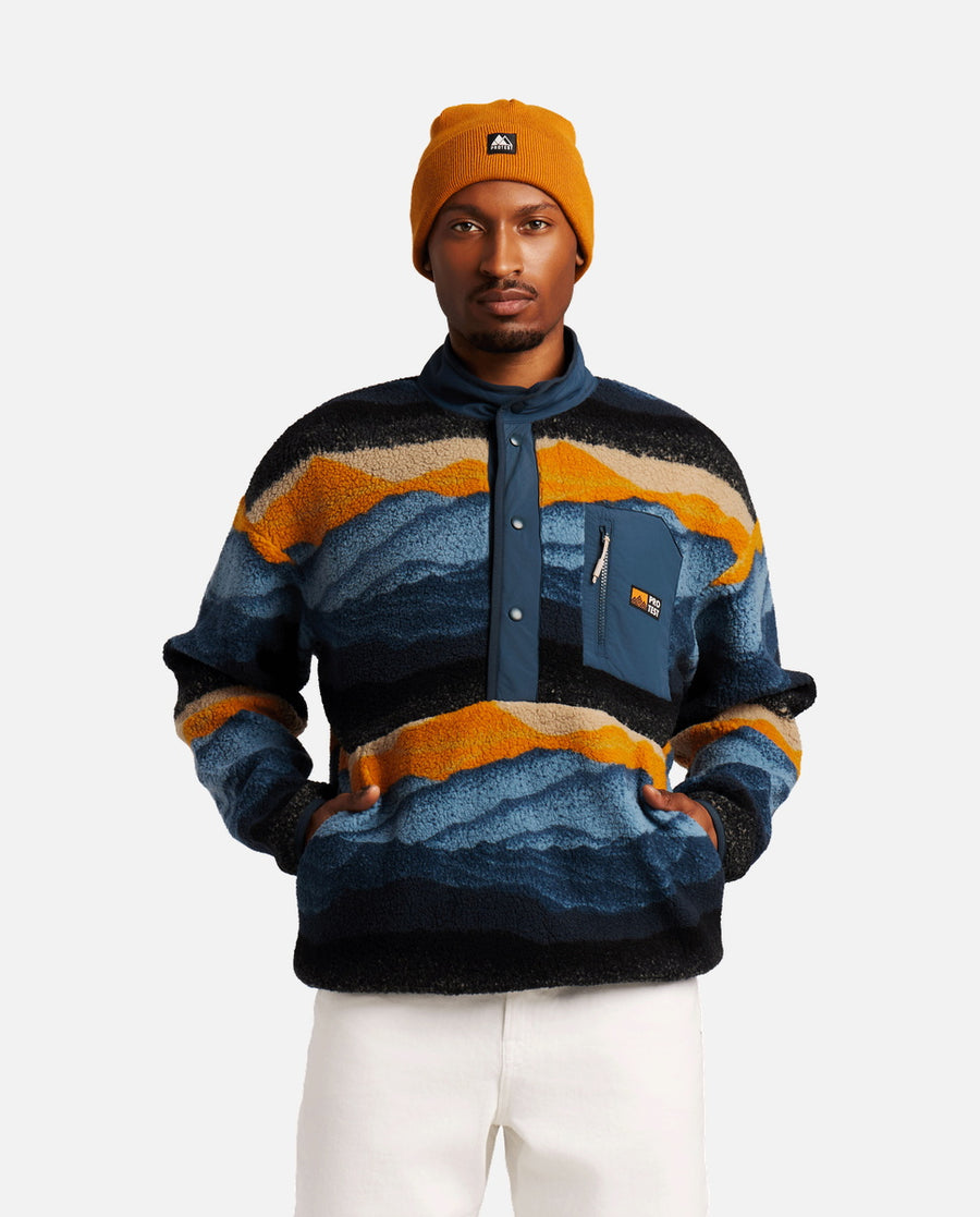 Sudadera Hombre M Browser Outdoor 1/4 Butt Top Azul