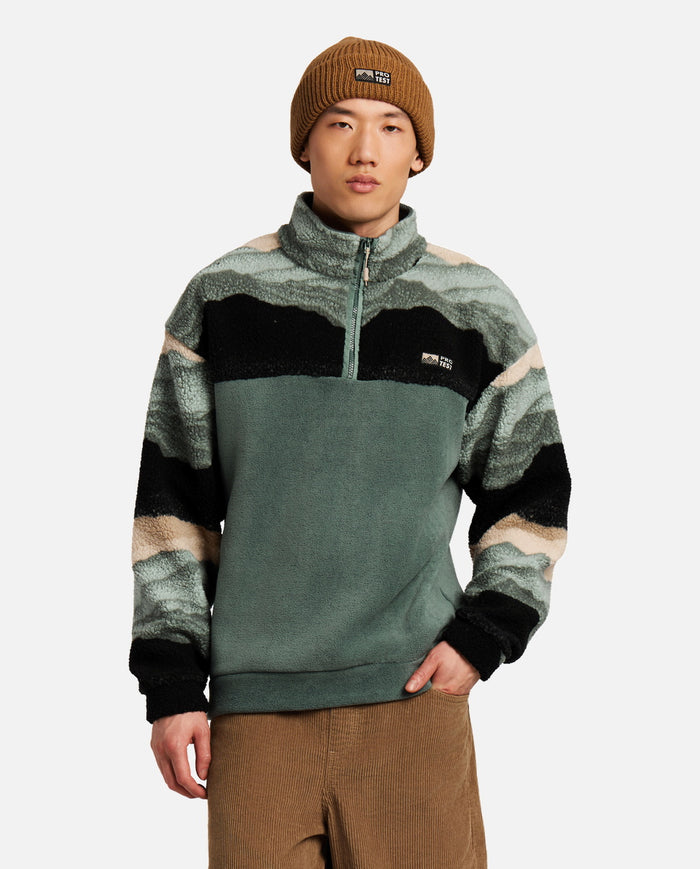 Sudadera Hombre M Public Outdoor 1/4 Zip Top Verde
