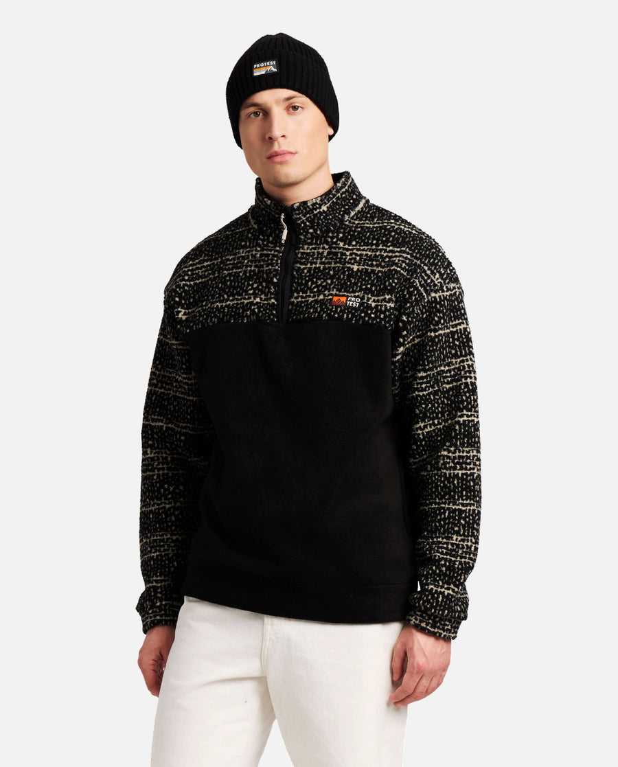 Sudadera Hombre M Public Outdoor 1/4 Zip Top Negro