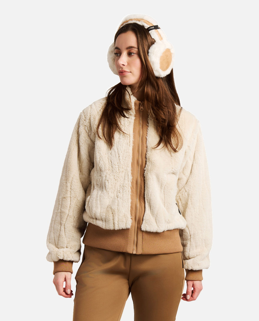 Sudadera Mujer W Flowy Outdoor Full Zip Top Protest Blanco