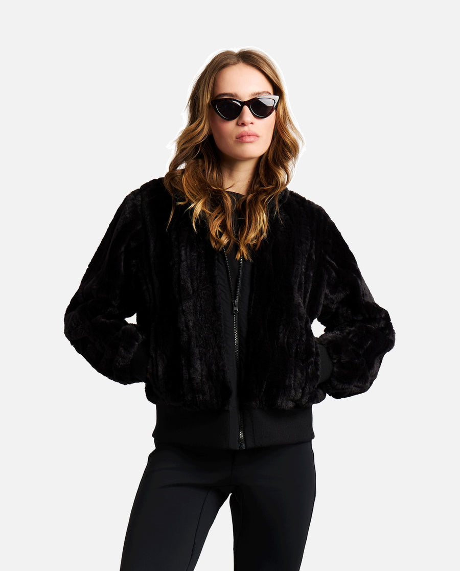 Sudadera Mujer W Flowy Outdoor Full Zip Top Protest Negro