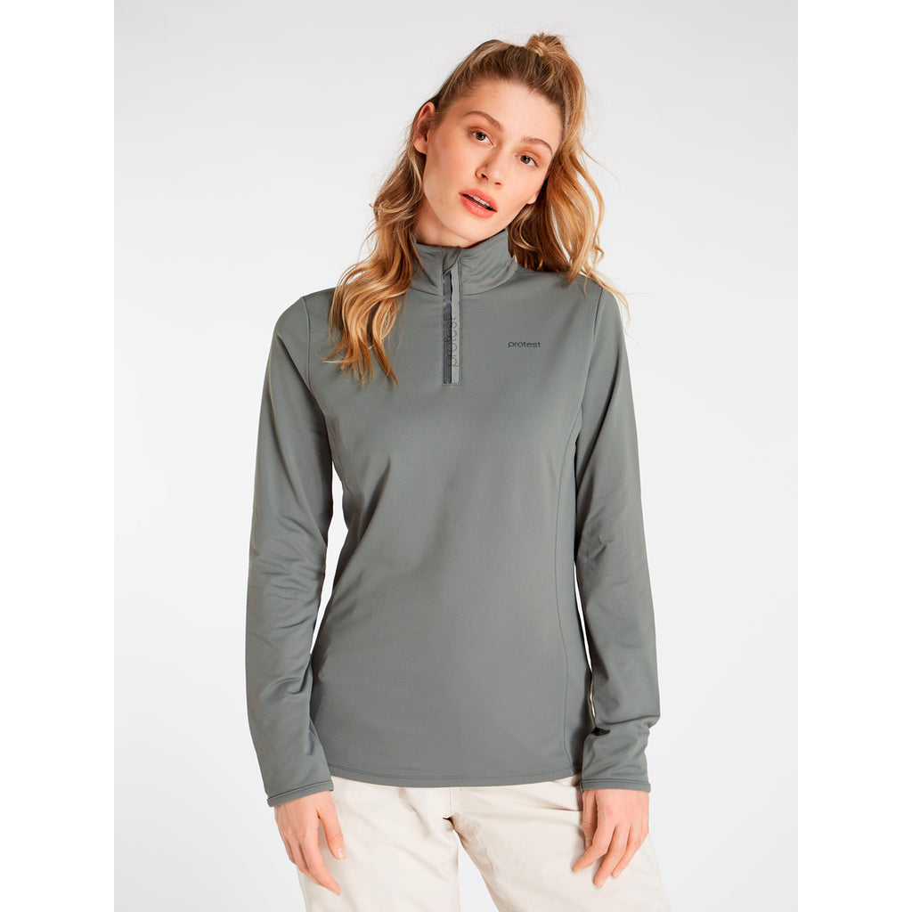 Polar Mujer Fabriz 1/4 Zip Top Protest Verde 3