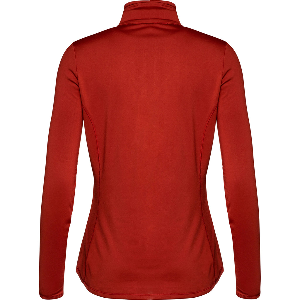 Polar Mujer Fabriz 1/4 Zip Top Protest Rojo 2