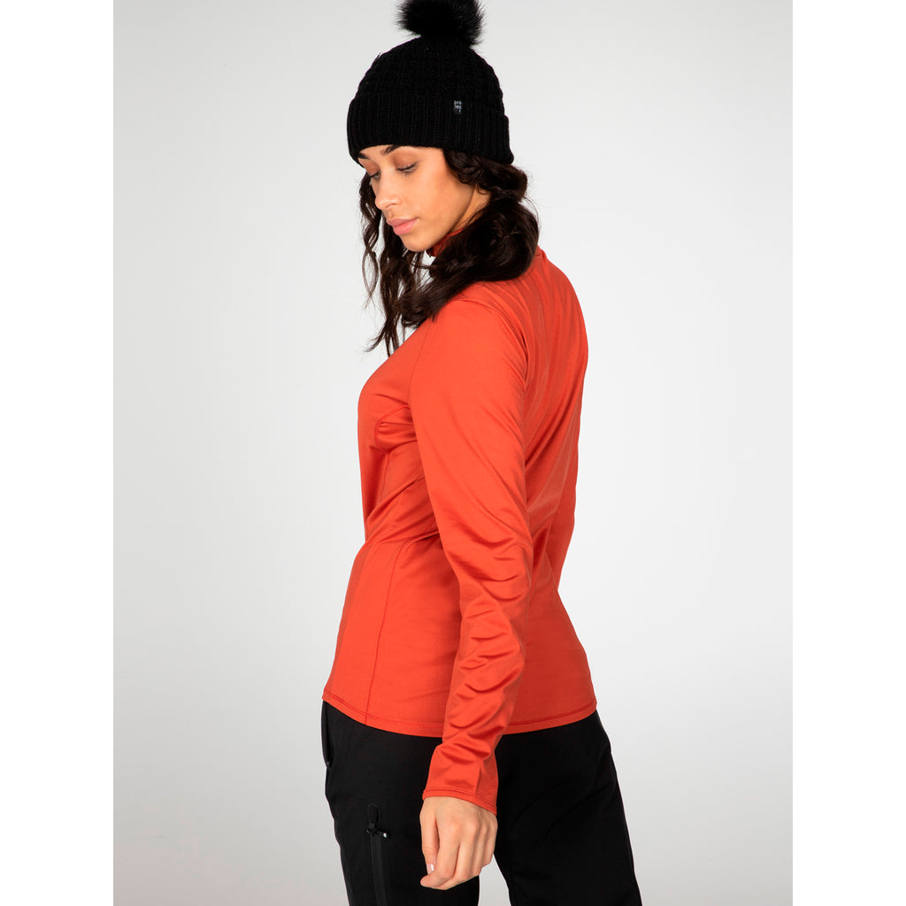 Polar Mujer Fabriz 1/4 Zip Top Protest Rojo 4