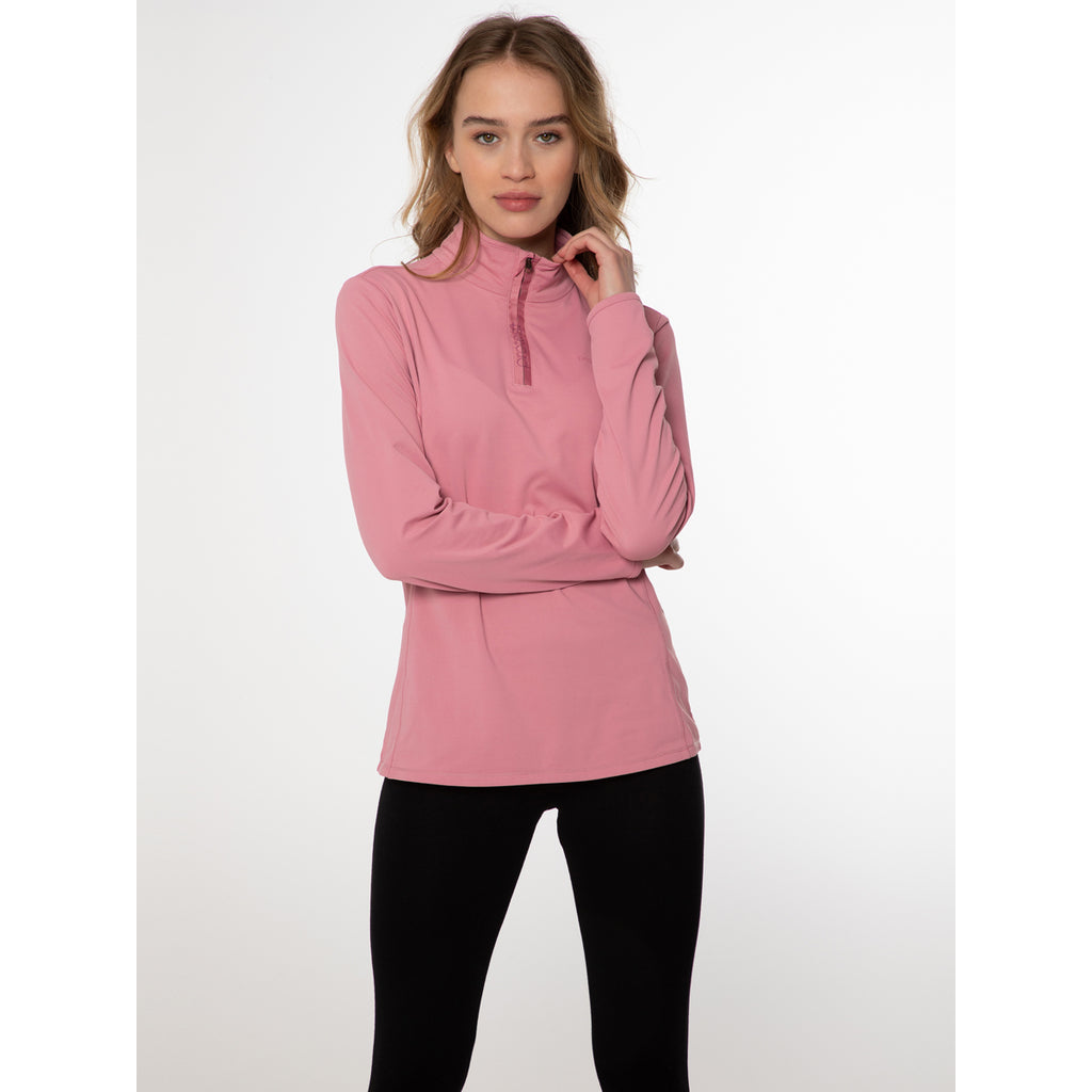 Polar Mujer Fabriz 1/4 Zip Top Protest Rosa 3