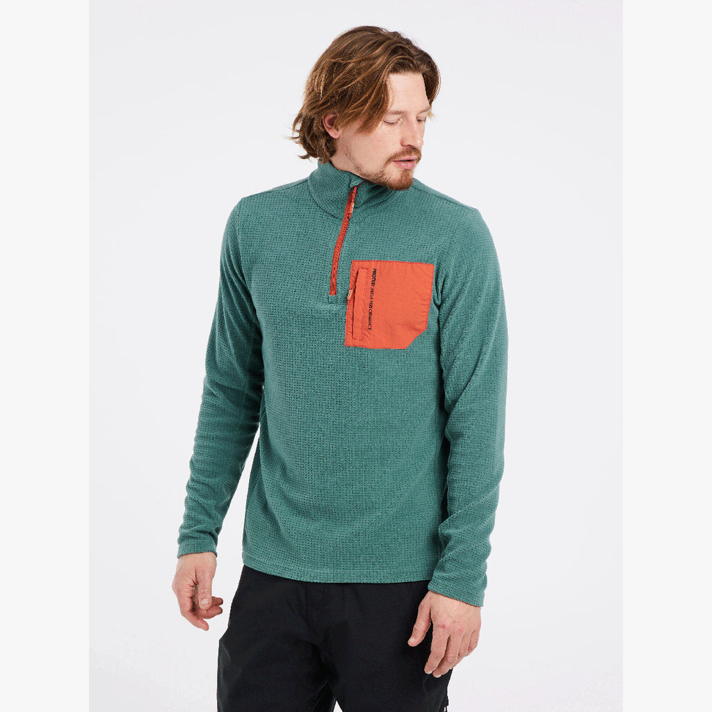 Polar Hombre Prtlomono 1/4 Zip Top Protest Verde 3