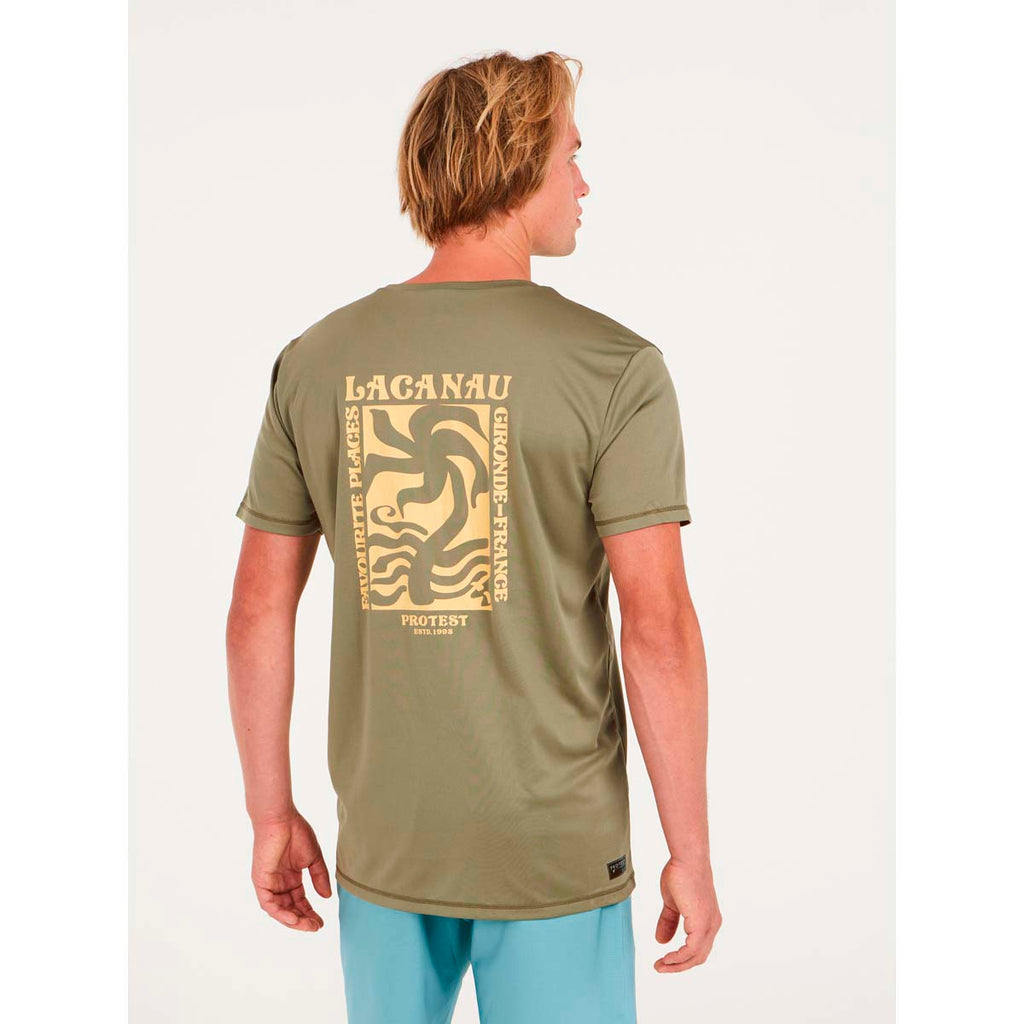 Bañador Hombre Prtfoxy Rashguard Short Sleeve Protest Verde 4